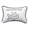 Small Pet Quote Pillow - Cat-Themed Word Design - 12.5"x8.5" Cotton