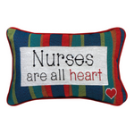 12.5"x8.5" Soft Fabric Pillow Nurse Appreciation - All Heart Quote Accent by Manual Woodworkers
