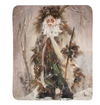 Warm Sherpa Throw Blanket – Northwoods Santa Pattern