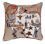 Guitar Theme Pillow  Austin 2 Print – 17x17 inch by Manual Woodworkers