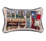 12.5x8 Pillow Austin Text Design – Decorative Accent by Manual Woodworkers
