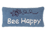 Hooked Rectangular Pillow Cover Bee Happy Theme – 17x9 inch by Manual Woodworkers
