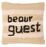 Hooked Embroidered Pillow Cover – Be Our Guest Design 12 Inch by Manual Woodworkers