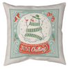 Small Square Pillow – Naughty and Nice III – Seasonal Word Design