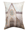 13x18 Farm Sketch Church Pillow – Cozy Polyester Throw for Sofa