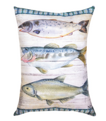 Climaweave Pillow Three Fish 13x18 inch by Manual Woodworkers