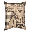 Decorative Throw Pillow – 13x18 inch – Farm Sketch Cow