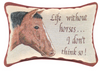 Horse Lover’s Word Pillow – 12.5x8 inch Cotton Polyester Cushion by Manual Woodworkers