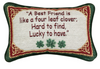 Decorative Word Pillow  Irish Treasures – 12.5x8 inch by Manual Woodworkers