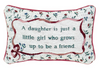 Daughter Quote Pillow – 12.5x8 inch Cotton Polyester Accent by Manual Woodworkers