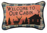 Bear Lodge Cabin Pillow 12.5x8 inch Lodge-Inspired Accent by Manual Woodworkers