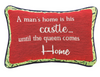 Word Pillow A Man's Castle – 125x8 Inch Cotton-Poly Blend by Manual Woodworkers