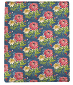 Manual Woodworkers Farmhouse Rooster Bouquet Blanket 50x60