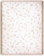 Soft Rayon Decorative Throw SEASHELLS – 48x60 Inch by Manual Woodworkers