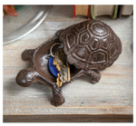 Manual Woodworkers Cast Iron Turtle Key Hider Set of 2, Garden Décor Accent