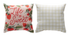Manual Woodworkers Strawberry Fields Climaweave Pillow – 9x9 inch Decorative Accent Cushion