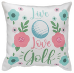 Manual Woodworkers Golf Pillow – Live Love Golf 9x9 Climaweave Accent Cushion
