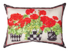 Geranium Floral Throw Pillow – 18x13 Cottage Style Accent