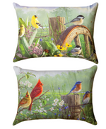 Manual Woodworkers Meadow’s Edge Rectangular Botanical Accent Pillow