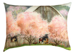 Manual Woodworkers Cottage‑Style Barn Pillow – 18x13 inch Floral Print