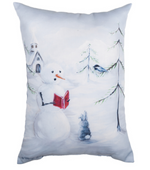 Manual Woodworkers “Sweet Peace Snowman” Decorative Cushion for Living Room & Patio