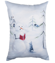Manual Woodworkers “Sweet Peace Snowman” Decorative Cushion for Living Room & Patio