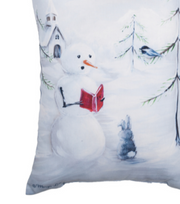 Manual Woodworkers “Sweet Peace Snowman” Decorative Cushion for Living Room & Patio