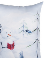 Manual Woodworkers “Sweet Peace Snowman” Decorative Cushion for Living Room & Patio