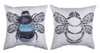 Bee Noir Pillow – 18” Weatherproof Outdoor Cushion