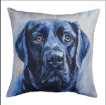 Black Lab 18 Inch Climaweave Pillow by Manual Woodworkers