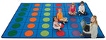 Carpets for Kids Seating Circles Learning Rug, 7' 6" X 12' Rectangle, Seats 30