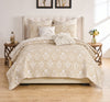 Soft Polyester Coverlet Set – Natural 3-Piece Bedroom Collection