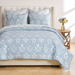 Dorm Bedding Set – Twin XL Sky Blue Quilt and Sham