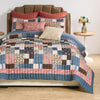 Shiloh Calico Quilt Set Full/Queen 90" x 90" – Rustic Bedding with Two 20" x 26" Shams by Greenland Home