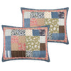 Shiloh Calico Standard Sham 20" x 26" – Rustic Quilted Pillow Cover with Hidden Zipper