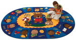 Carpets for Kids Sign, Say, & Play Learning Rug 6' 9" x 9' 5", Oval