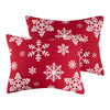 Snowflakes Holiday Sham – 20x26 Nordic Quilted Pillow Cover