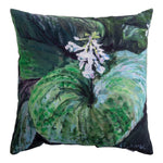 Hosta Outdoor Throw Pillow -18"x18" Climaweave Polyester Botanical Accent by Manual Woodworkers