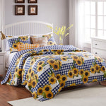 Greenland Home Sunflower GL-2011CMST Quilt Set 2-Piece Twin/XL
