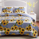 Greenland Home Sunflower GL-2011CMSK Quilt Set 3-Piece King/Cal King