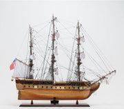 Old Modern Handicrafts T012A USS Constitution Large With Table Top Display Case