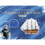 Ultimate USS Constitution Combo – Model Ship & Classic Hat – 37 in Height By Old Modern Handicrafts