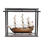 HMS Victory Ship Model with Front-Open Case – 29.5 in Handcrafted Wooden Decor By Old Modern Handicrafts