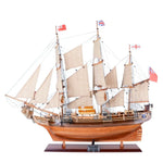 Model Ship 37" - HMS Bounty Tall Ship with Sails & Brass Details Display By Old Modern Handicrafts