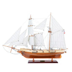 Model Ship 35"  - Harvey Clipper Replica with Two-Tone Hull & Linen Sails Display By Old Modern Handicrafts