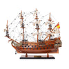 San Felipe Galleon Model Ship – 19” Wooden Replica with Detailed Cannons