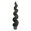 Vickerman T160272 72" Artificial Uv Resistant Pond Cypress Spiral In Two Tone Green Pot.