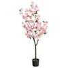 Nearly Natural T2722-PK 5’ Cherry Blossom Artificial Tree, Pink