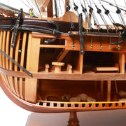 HMS Endeavour Open Hull Wooden Ship Model – 33-Inch Handcrafted Historic Replica By Old Modern Handicrafts
