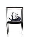 Old Modern Handicrafts Black Pearl Pirate Ship Large With Floor Display Case